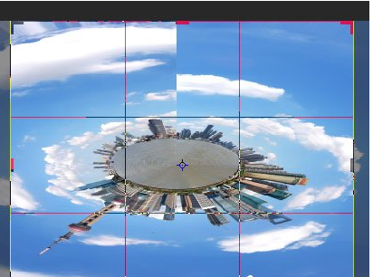 利用PS极坐标绘制360度圆形全景图的具体操作步骤截图