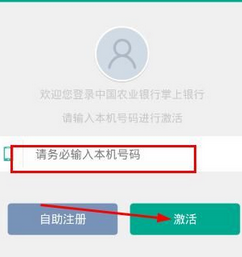 在农行掌上银行中激活的详细讲解截图