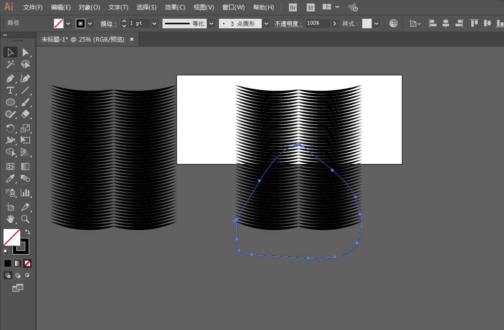 ai制作出彩色羽毛素材的操作流程截图