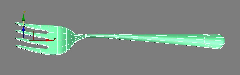 3DMAX制作叉子建模的详细操作过程截图