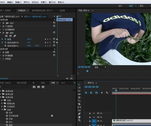 Premiere打造扭曲视频效果的操作流程截图