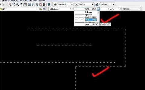 cad2010制作虚线的简单操作截图