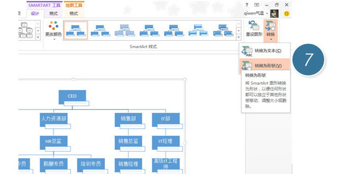 PPT制作复杂组织架构图的图文操作截图