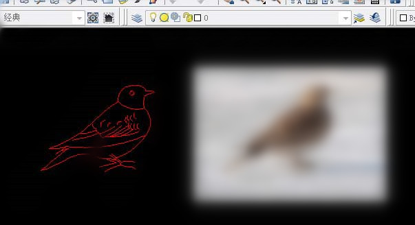 借助cad临摹小鸟图片的操作方法截图