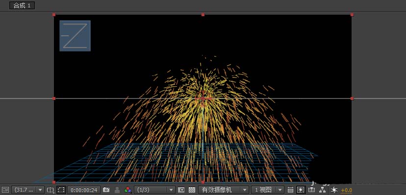 AE制作漂亮烟花效果的操作过程截图