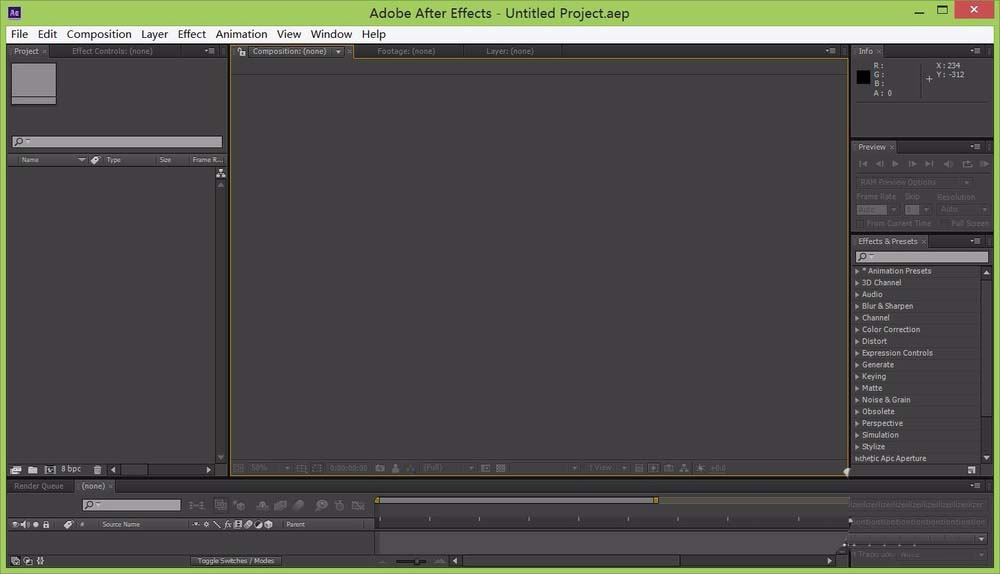 Adobe After Effects合成窗口导入一张图片的操作教程截图