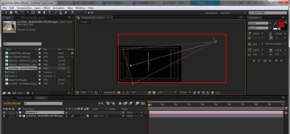 AE为图片制作立体旋转效果的具体操作使用截图