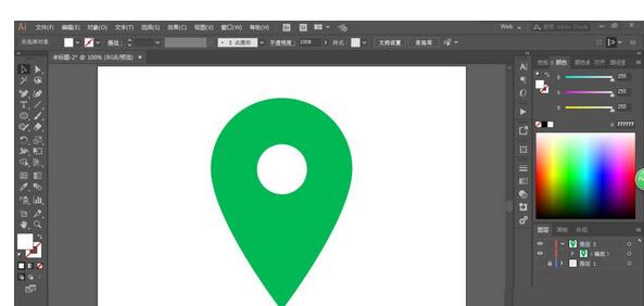 Adobe illustrator制作定位图标的简单方法截图