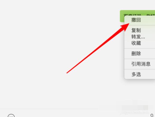 微信mac消息撤回方法截图