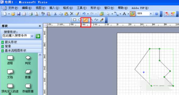 microsoft office visio 2003制作多边图块的详细方法截图