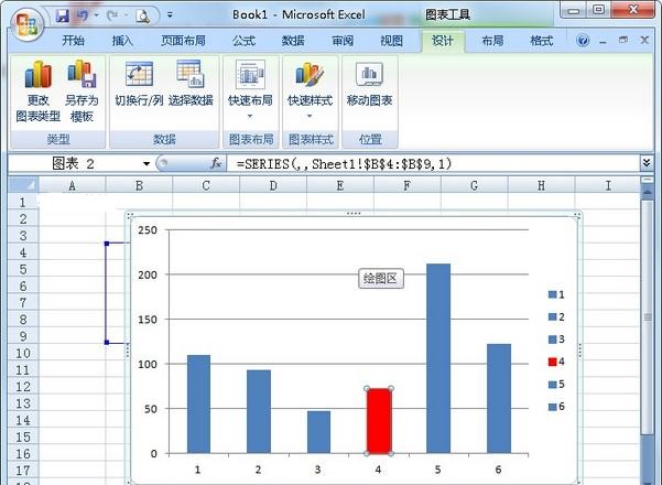 excel2007更改图表单个系列样式的操作方法截图