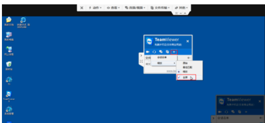 teamviewer中使用面板对窗口缩的操作流程介绍截图