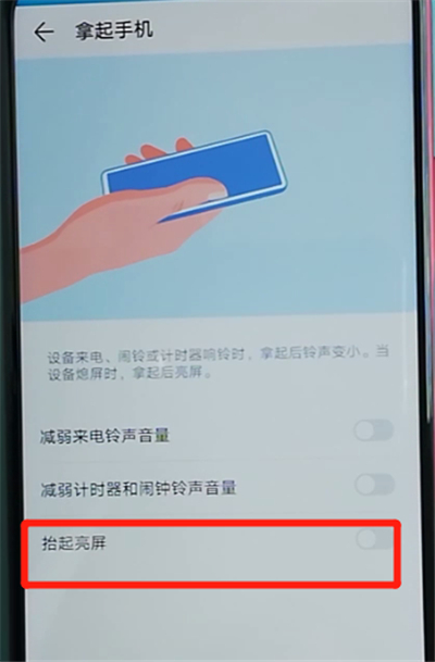 荣耀9x中设置抬起亮屏的操作教程截图