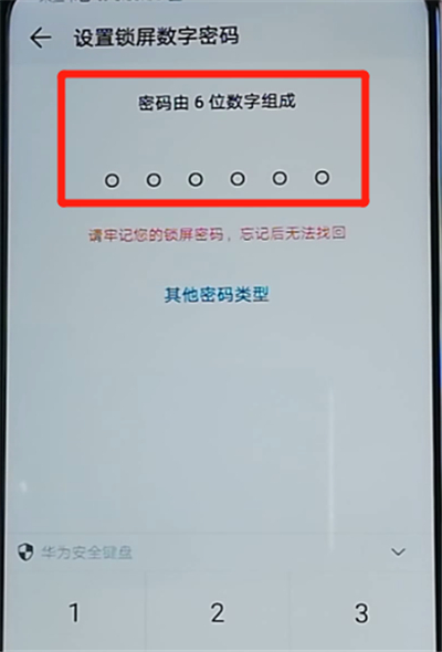 荣耀9x设置锁屏密码的操作教程截图