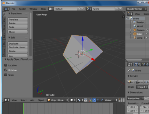 Blender旋转模型的具体操作方法截图