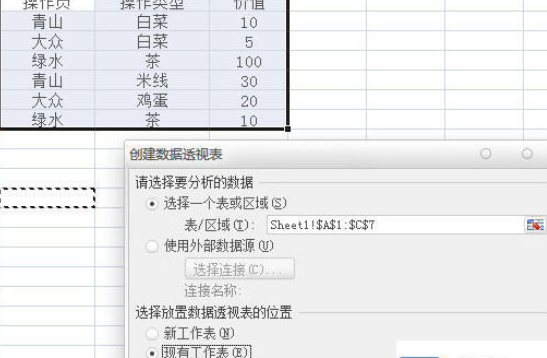 excel2007制作数据透视表的操作教程截图