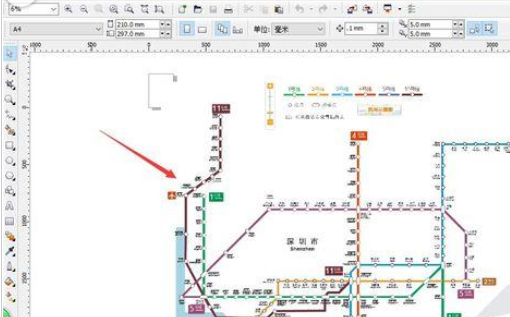 CorelDraw X4绘制深圳地铁线路图的操作教程截图