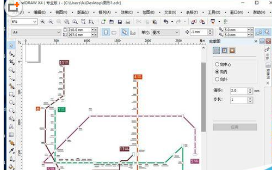 CorelDraw X4绘制深圳地铁线路图的操作教程截图