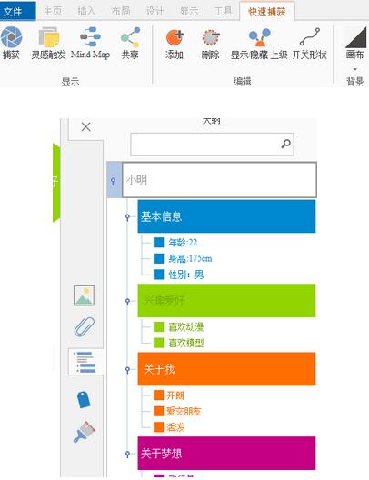 iMindMap中快速捕捉视图的详细使用说明截图