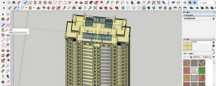 草图大师使用立体建筑图制作建筑剖面图的操作步骤截图