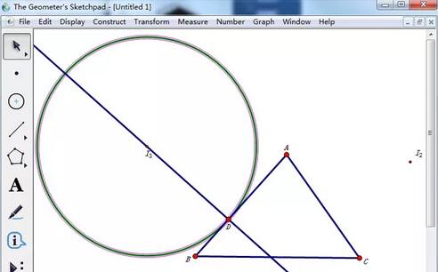 几何画板中三角形旁切圆的设计方法步骤截图