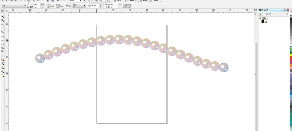 CorelDraw X4做出珍珠项链的方法步骤截图