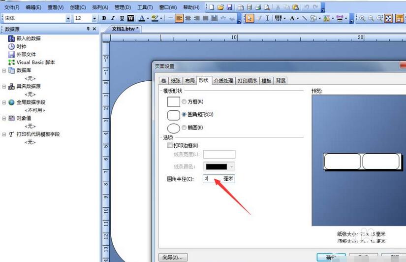 BarTender双排标签纸打印的操作教程截图