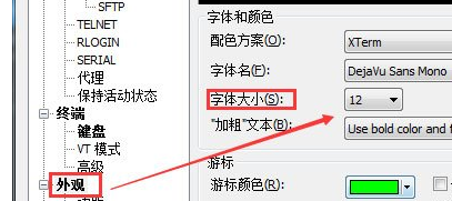 Xshell调整字体大小的具体方法截图