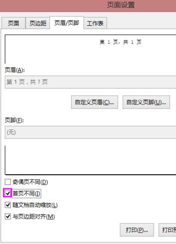 excel2013设置起始页码不是1的图文操作介绍截图