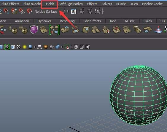 maya给球体增添重力场动画效果的操作方法截图
