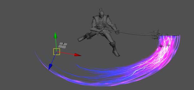 maya制作武器刀光拖尾效果的操作教程截图