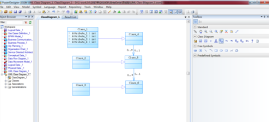 Power Designer设计UML类图的具体过程截图