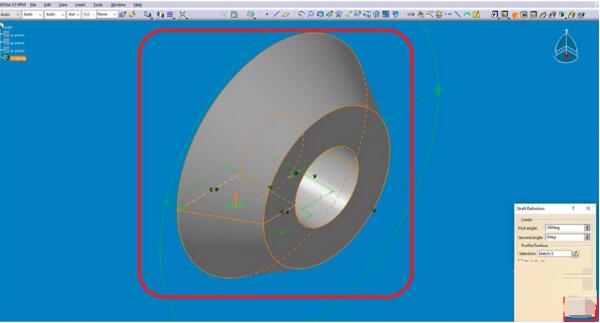 Catia创建一个旋转体零件模型的操作方法截图