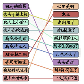 《汉字找茬王》搞怪歇后语怎么过